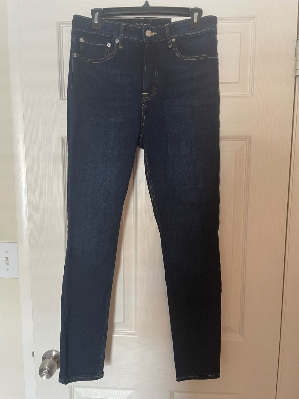 Free Assembly Women's Dark Blue High Rise Skinny Jeans - Stretch Denim
